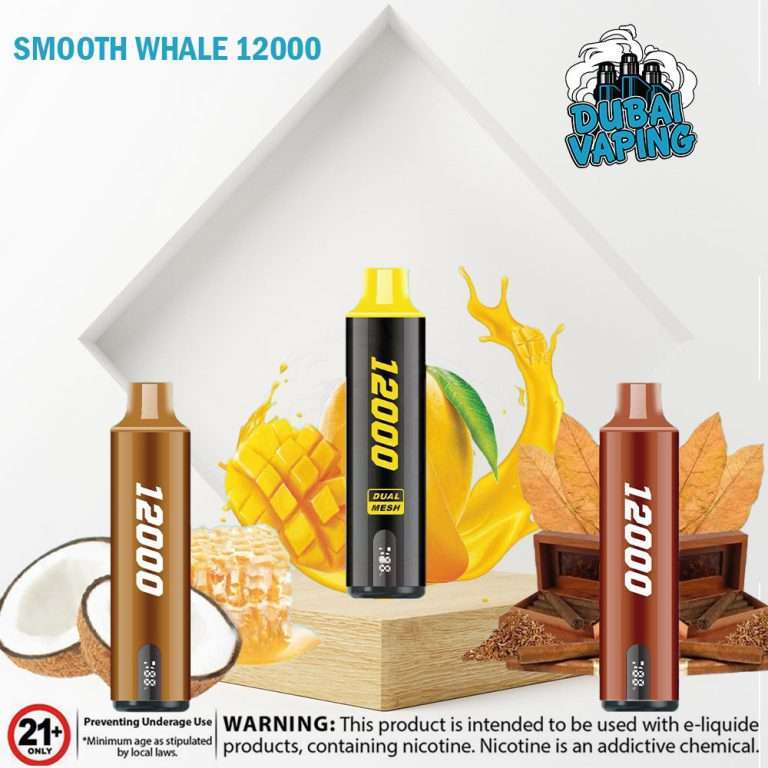 NEW Smooth Whale 12000 Puffs Disposable Vape Dubai Vaping