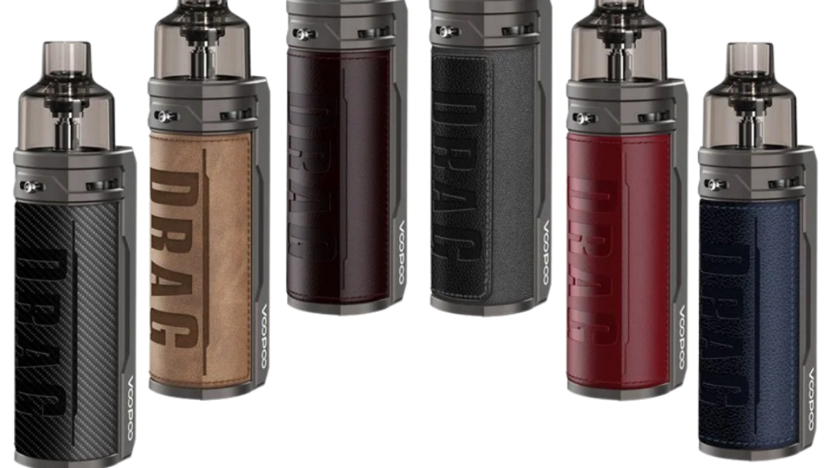 voopoo drag s chestnut 60W POD MOD KIT Color:Enthusiastic VUSE Pods Crisp Mint ST26