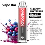 vape bar DIAMOND blueberry raspberries