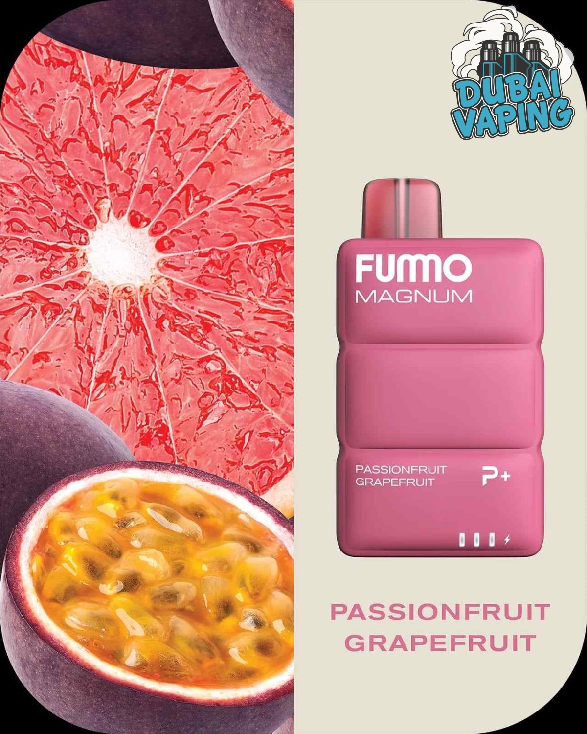 FUMMO MAGNUM 8000 Puffs Price in Dubai PASSIONFRUIT GRAPEFRUIT