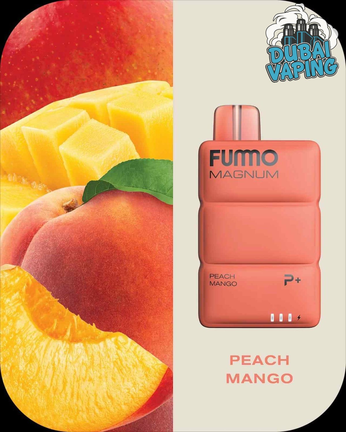 FUMMO MAGNUM 8000 Puffs Price in Dubai PEACH MANGO