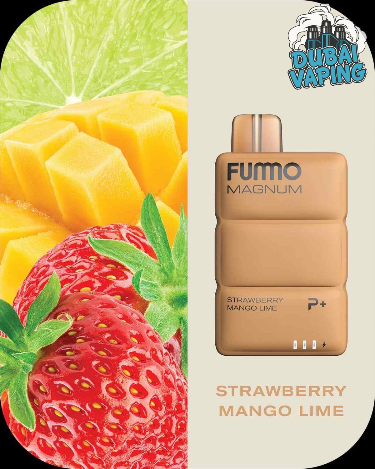 FUMMO MAGNUM 8000 Puffs Price in Dubai STRAWBERRY MANGO LIME