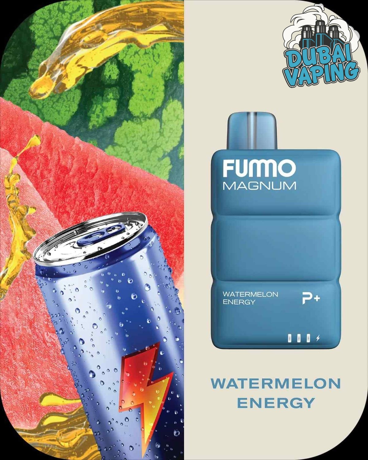 FUMMO MAGNUM 8000 Puffs Price in Dubai WATERMELON ENERGY