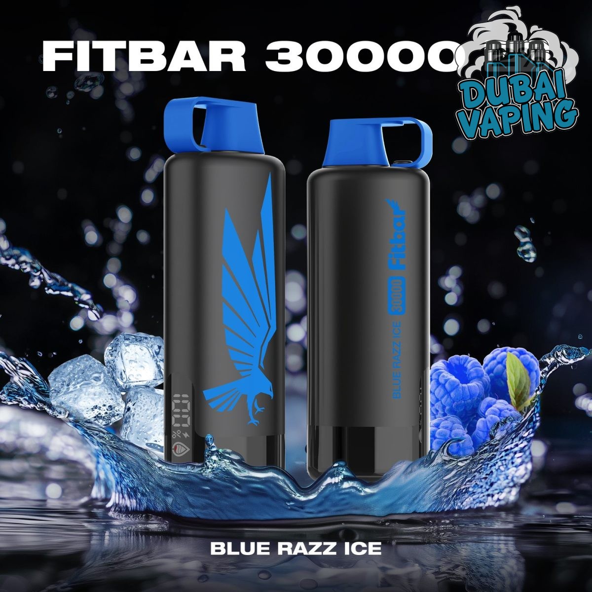 fitbar shisha 30000 puffs BLUE RAZZ ICE