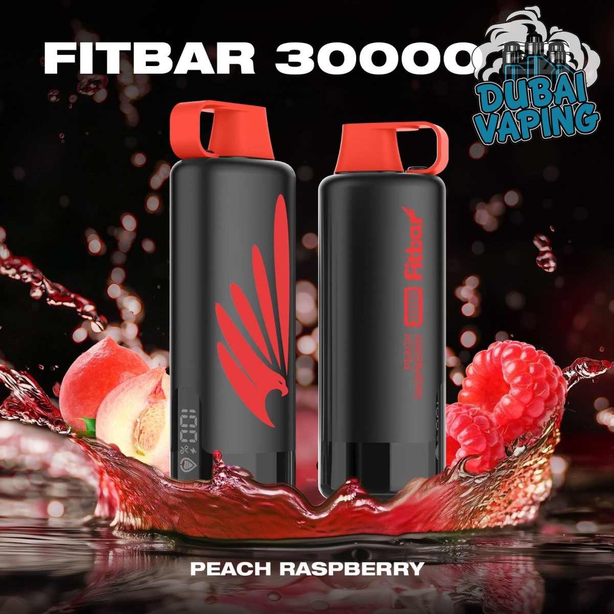 fitbar shisha 30000 puffs PEACH RASPBERRY