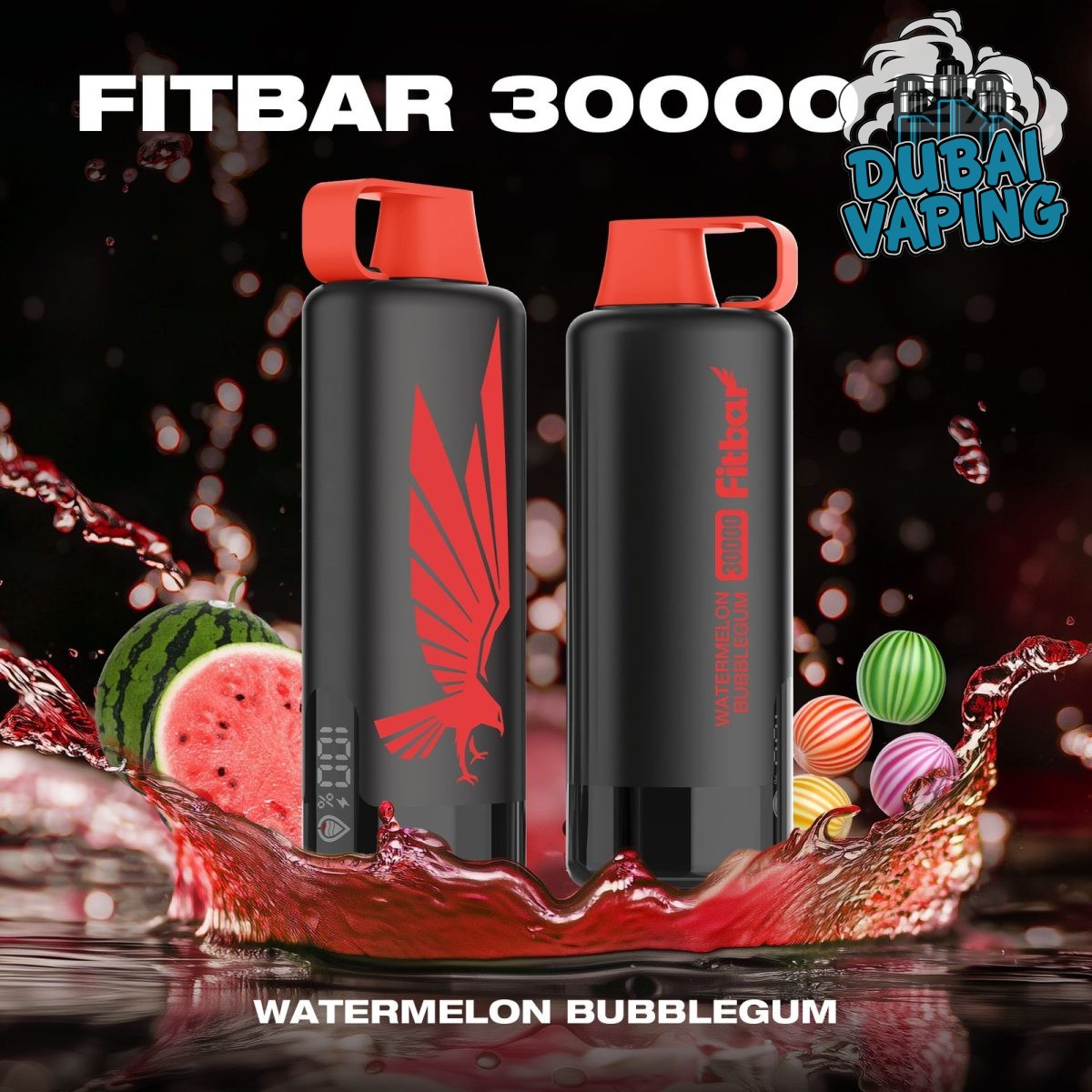 fitbar shisha 30000 puffs WATERMELON BUBBLEGUM