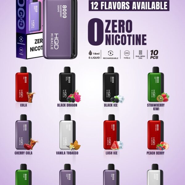 HQD MIRACLE 8,000PUFF 0MG